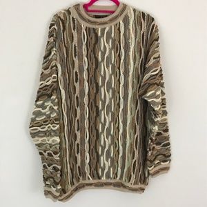 Bergati Cable Sweater M Coogi Style Medium